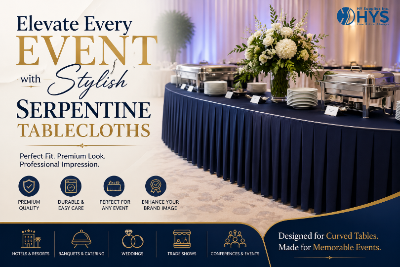 Elevate Every Event with Stylish Serpentine Tablecloths 